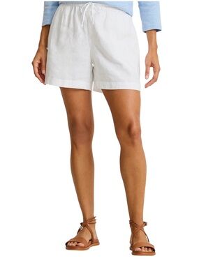Tommy Bahama Two Palms Tie Waist White Linen Shorts Size S/P